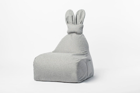 Uszata pufa siedzisko z oparciem Funny Bunny - Szara Uszata pufa siedzisko z oparciem Funny Bunny - Szara