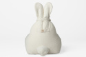 Uszata pufa siedzisko z oparciem Funny Bunny Teddy - Off White