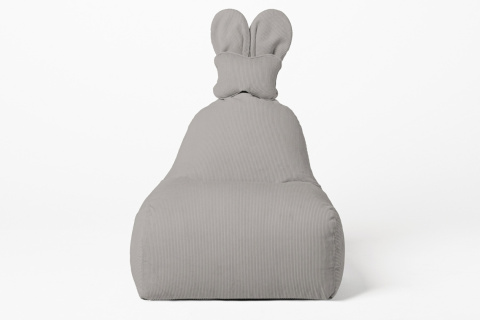 Uszata pufa siedzisko z oparciem Funny Bunny Sztruksowa - Szary Uszata pufa siedzisko z oparciem Funny Bunny Sztruksowa - Szary