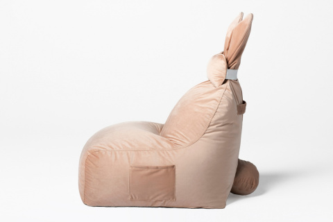 Uszata pufa siedzisko z oparciem Funny Bunny VELVET - Blady Róż Uszata pufa siedzisko z oparciem Funny Bunny VELVET - Blady Róż